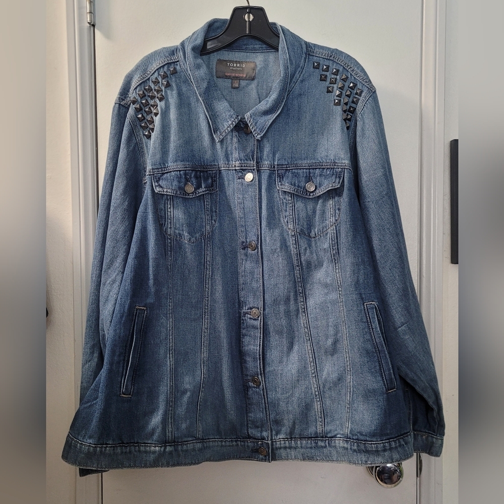 Torrid Blue Studded Jean Jacket 6X